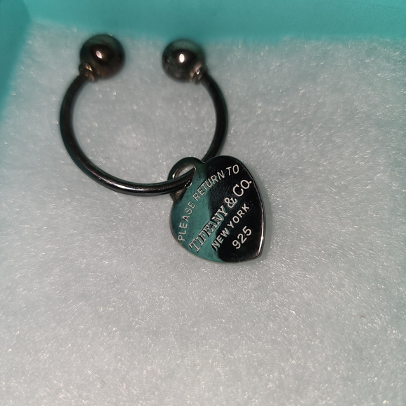 Tiffany & Co. Accessories - New Tiffany & Co. Heavy Duty Silver Heart Tag Key Ring